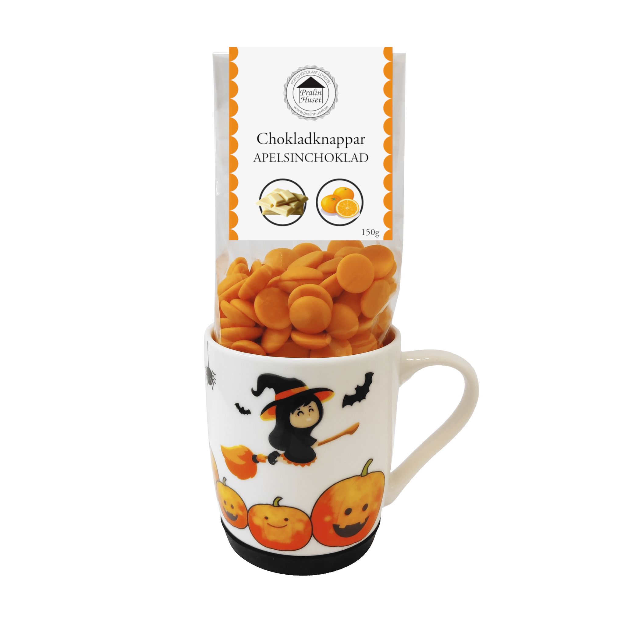 Pralinhuset - Halloween - Kopp & Chokladknappar