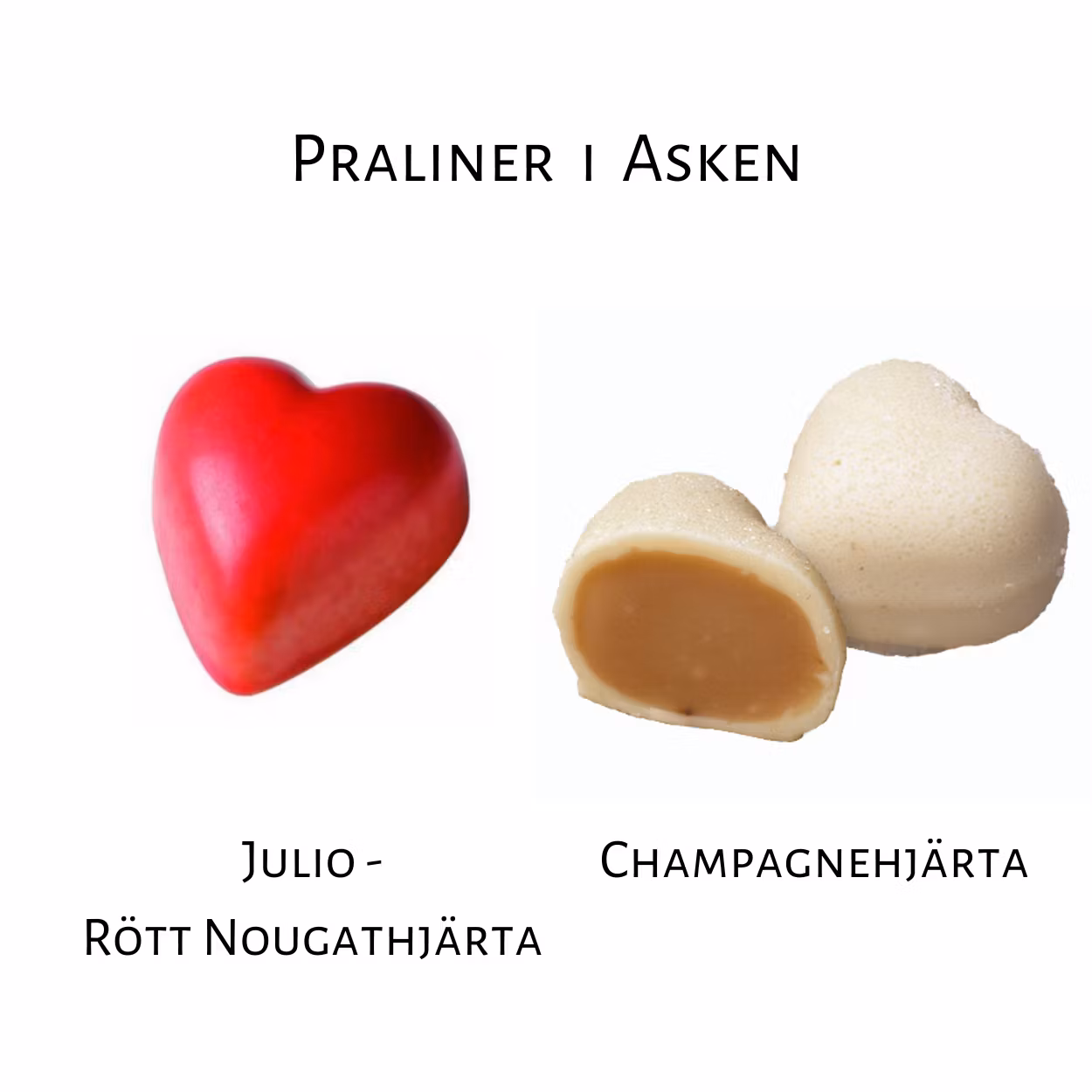 Pralinhuset - Två Hjärtan - 2 Bits Ask