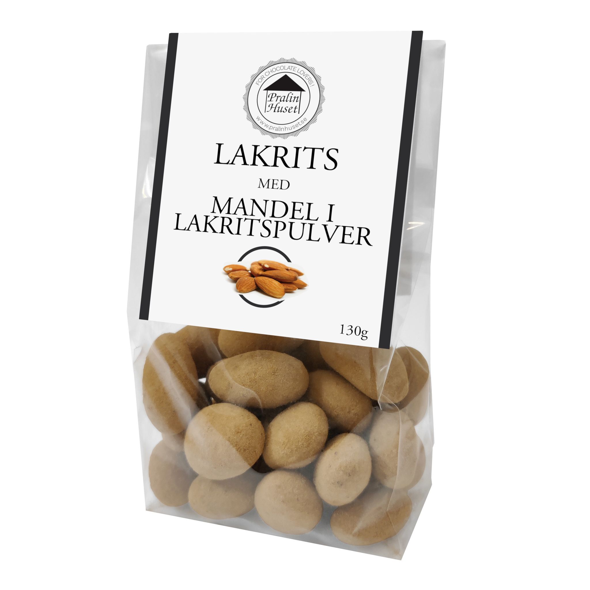 Pralinhuset - Mandlar i Lakritspulver