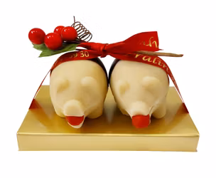 Pralinhuset - Marsipangris - 2st Julgrisar med Äpplen - 135g
