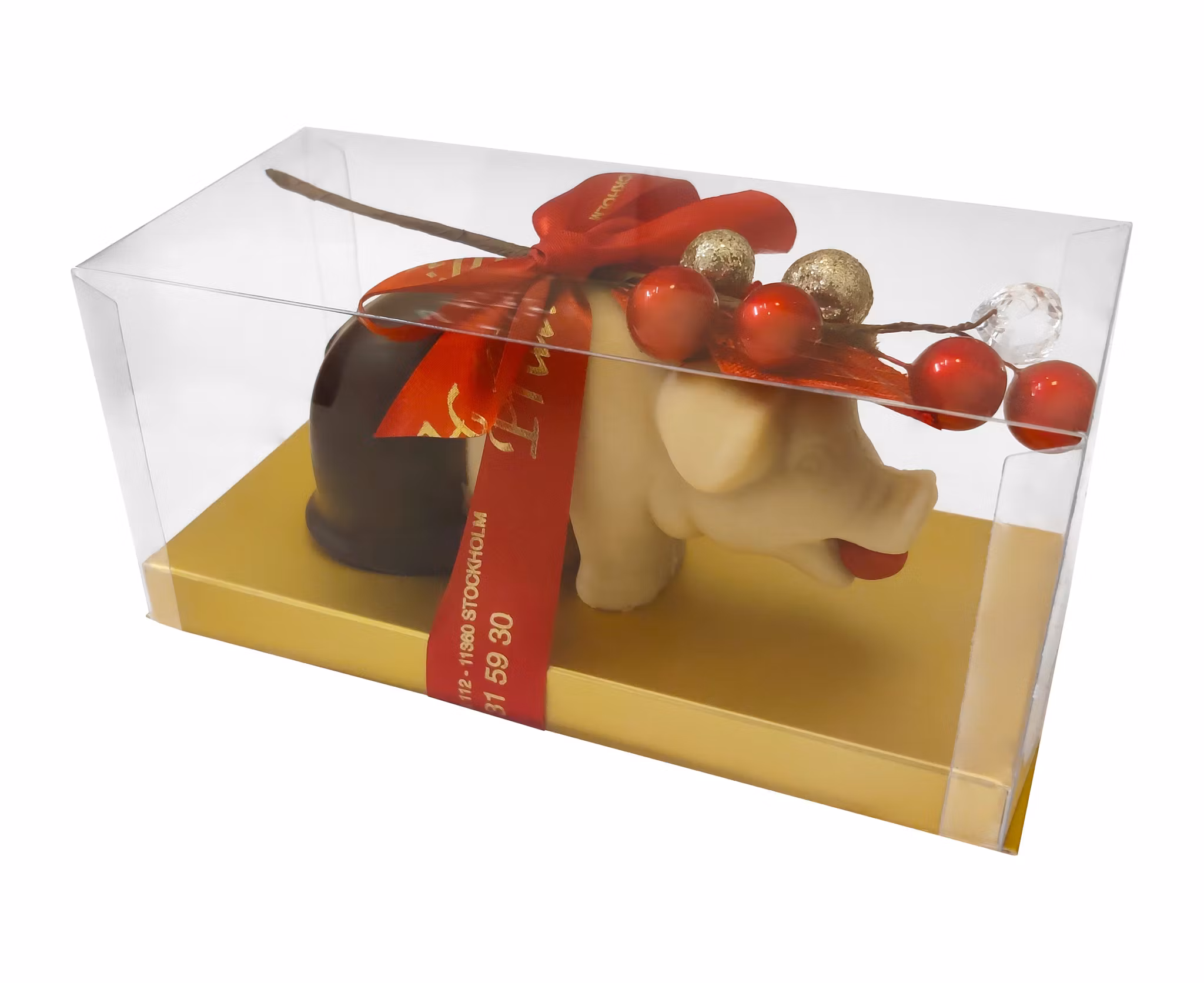 Pralinhuset - Marsipangris - Stor Julgris med Äpple - 265g