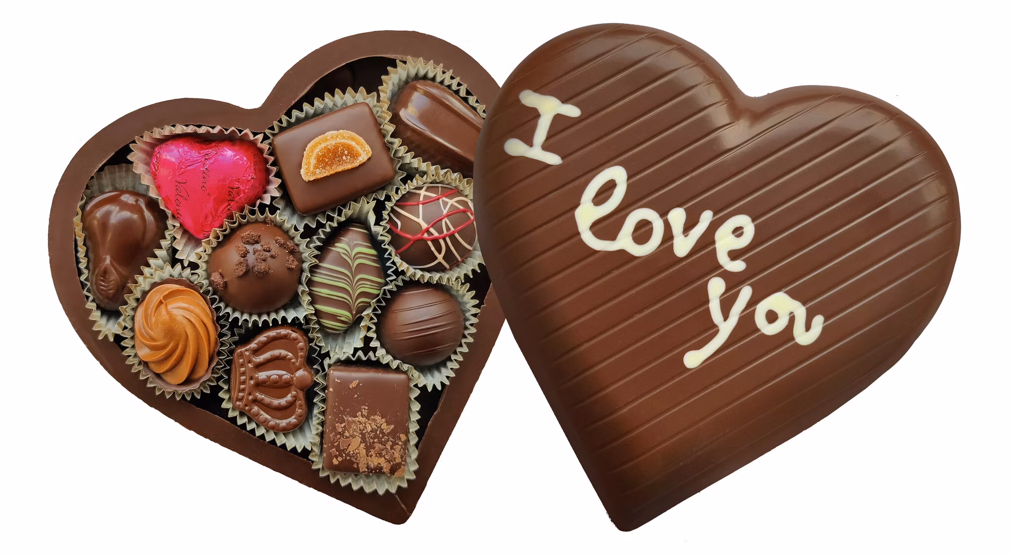 Pralinhuset - Chocolate Love - Mörk eller Ljus Choklad