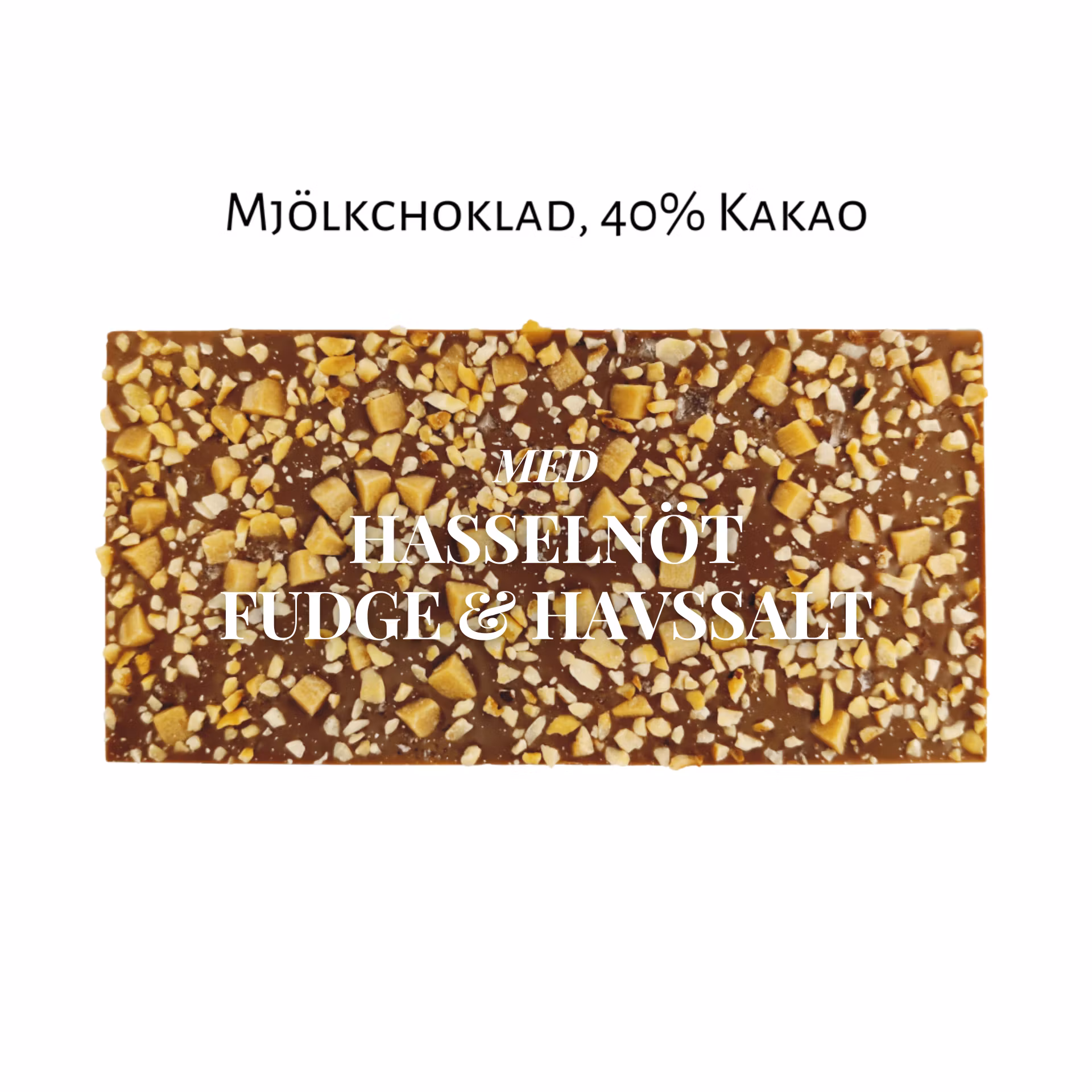 Pralinhuset - 40% Kakao - Hasselnöt, Fudge & Havssalt