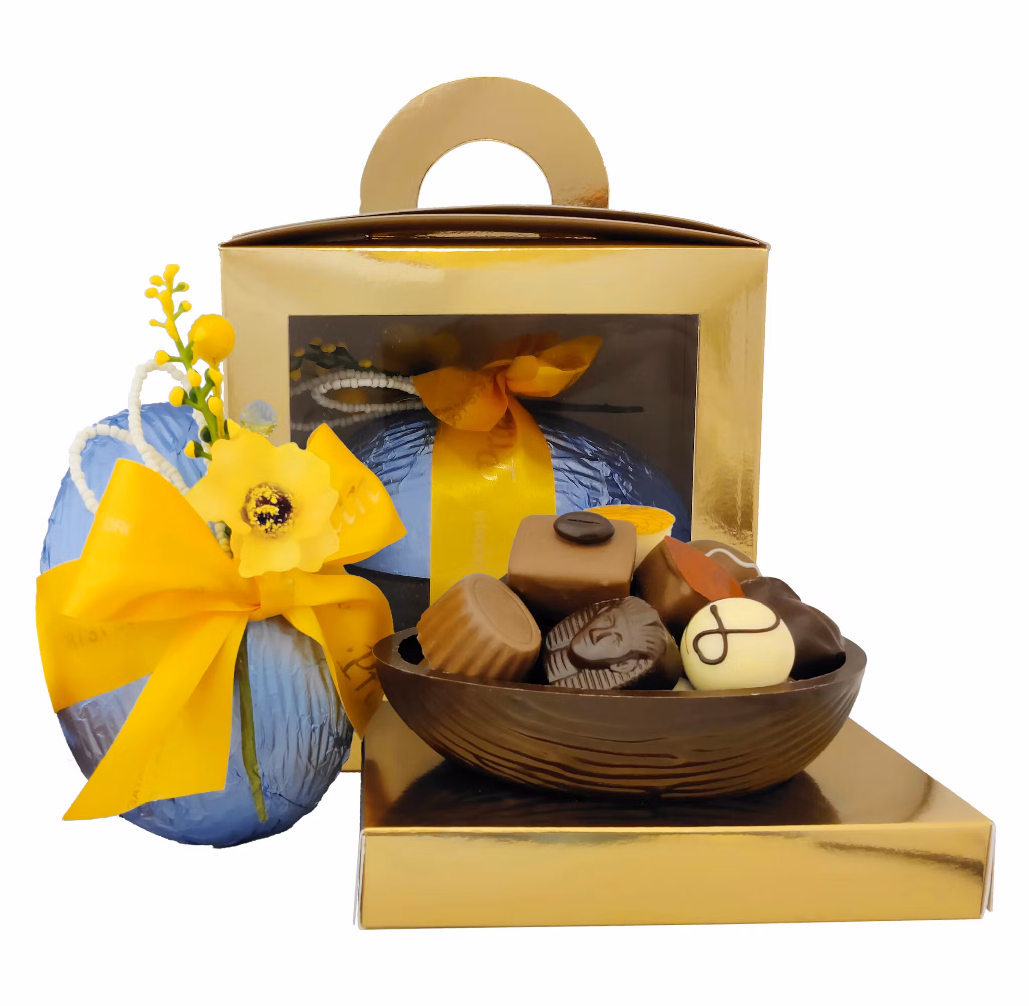 Pralinhuset - Påskägg Lyxägg - Mörk & Ljus Choklad 400 gram - Kan Endast Hämtas i Butik