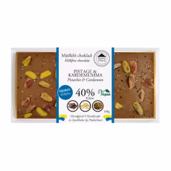 Pralinhuset - Mjölkfri Choklad - Pistage & Kardemumma