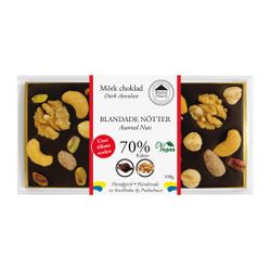 Pralinhuset - 70% Kakao - Blandade Nötter - Utan Tillsatt Socker