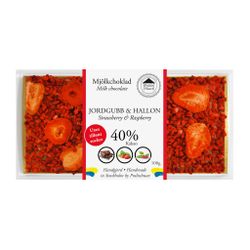 Pralinhuset - 40% Kakao - Jordgubb & Hallon - Utan Tillsatt Socker