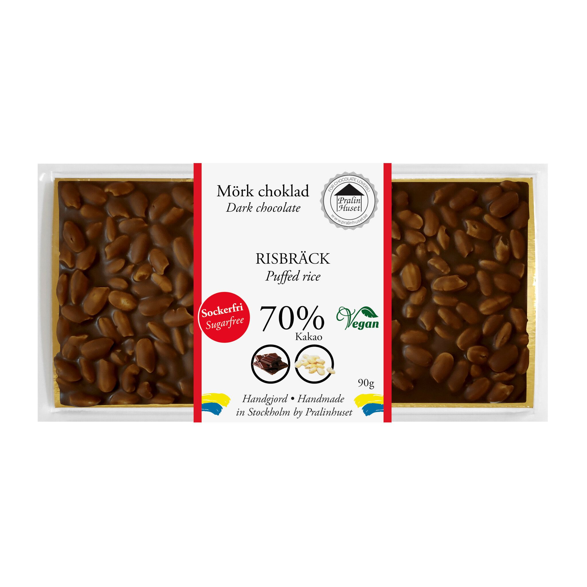 Pralinhuset - 70% Kakao - Risbräck - Utan Tillsatt Socker