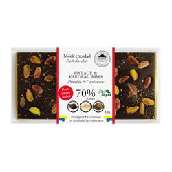 Pralinhuset - 70% Kakao - Pistage & Kardemumma - Utan tillsatt socker