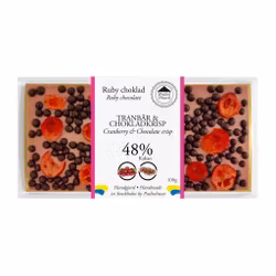 Pralinhuset - Ruby choklad - Tranbär och Chokladkrisp