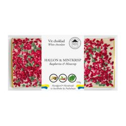 Pralinhuset - Vit Choklad - Hallon & Mintkrisp