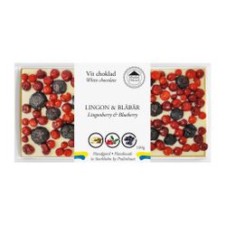 Pralinhuset - Vit Choklad - Lingon & Blåbär
