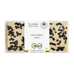 Pralinhuset - Vit Choklad - Saltlakrits