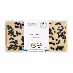Pralinhuset - Vit Choklad - Saltlakrits