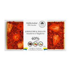 Pralinhuset - 40% Kakao - Jordgubb & Hallon