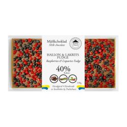 Pralinhuset - 40% Kakao - Hallon & Lakrits Fudge