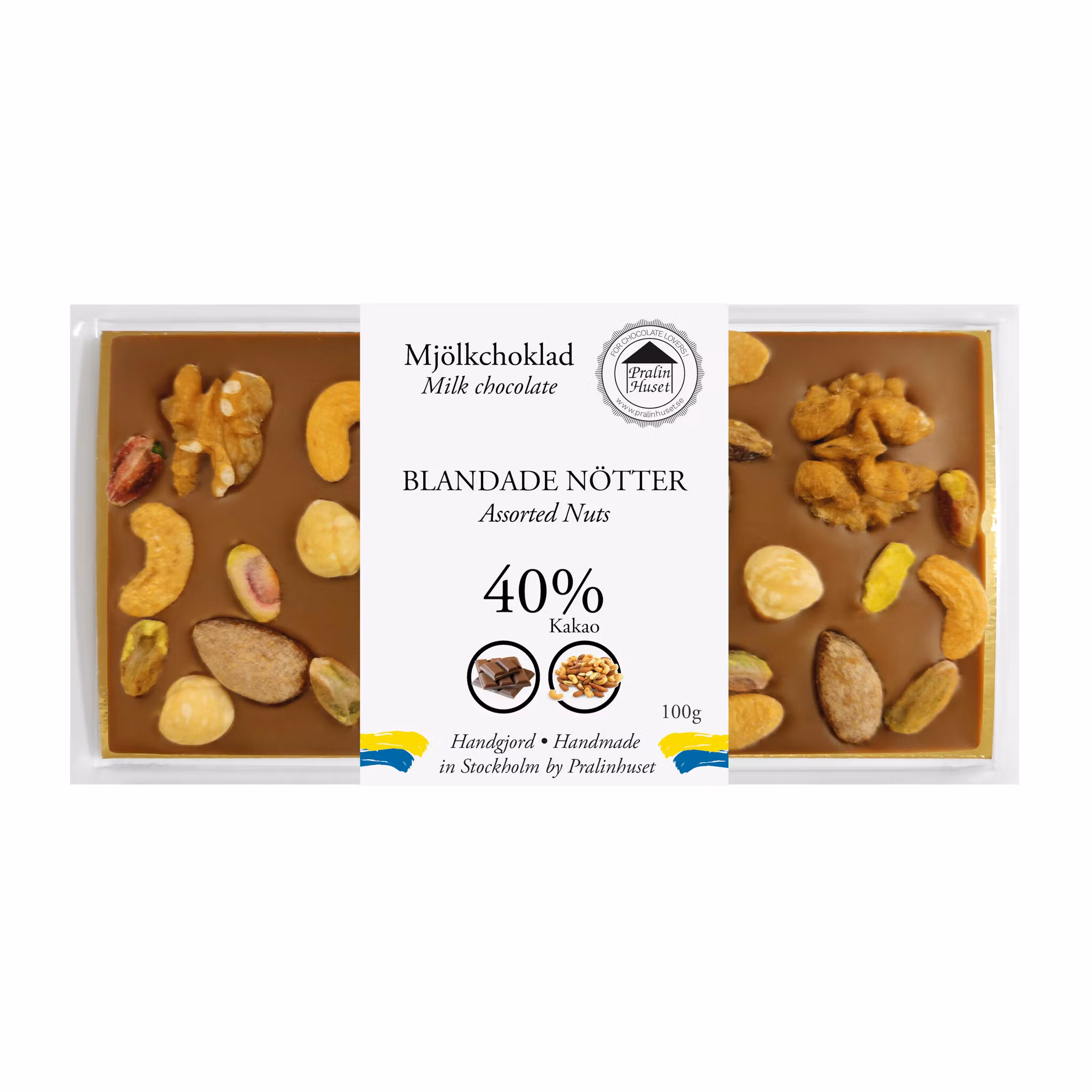 Pralinhuset - 40% Kakao - Blandade Nötter
