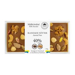 Pralinhuset - 40% Kakao - Blandade Nötter