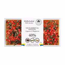 Pralinhuset - 40% Kakao - Saltlakrits & Hallon