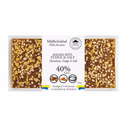 Pralinhuset - 40% Kakao - Hasselnöt, Fudge & Havssalt