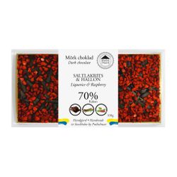 Pralinhuset - 70% Kakao - Saltlakrits & Hallon
