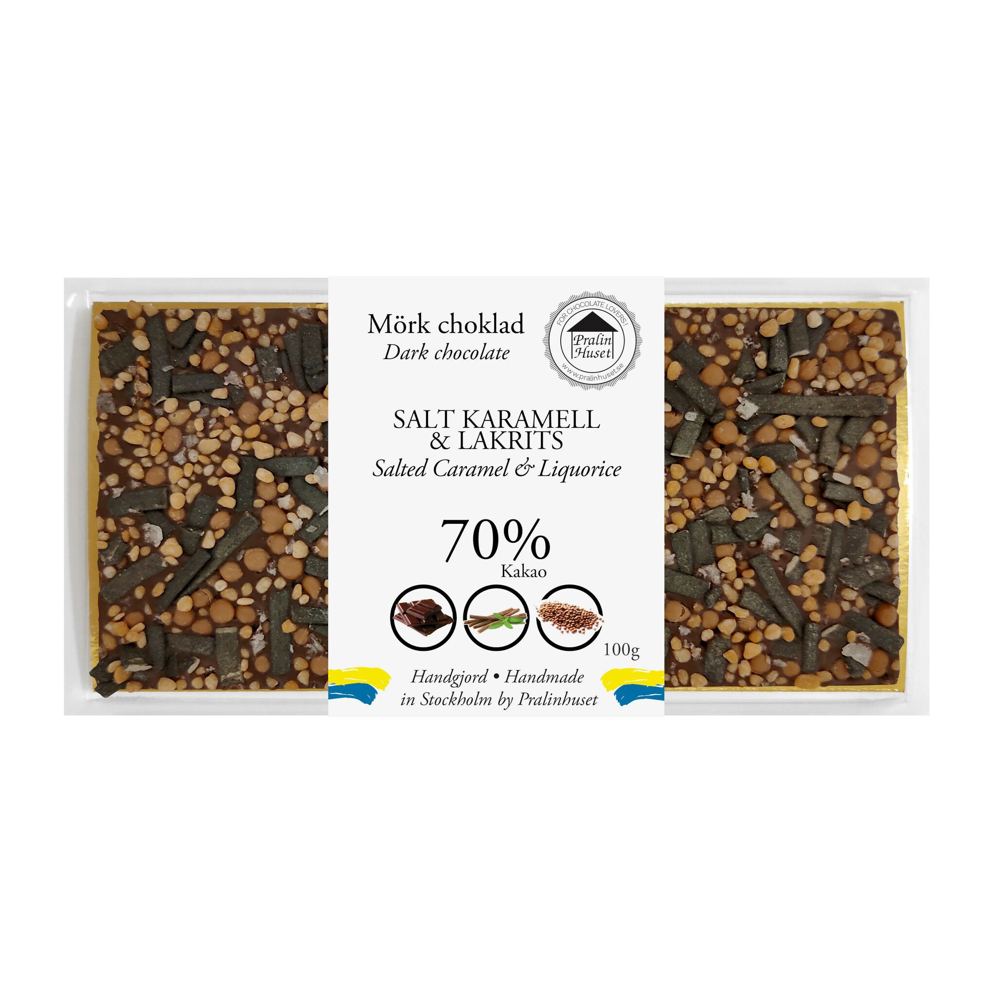 Pralinhuset - 70% Kakao - Lakrits & Salt Karamell