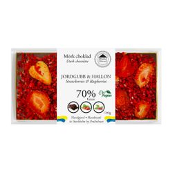 Pralinhuset - 70% Kakao - Jordgubb & Hallon