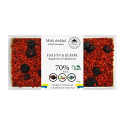 Pralinhuset - 70% Kakao - Hallon & Blåbär