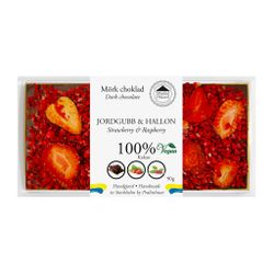 Pralinhuset - 100% Kakao - Jordgubb & Hallon