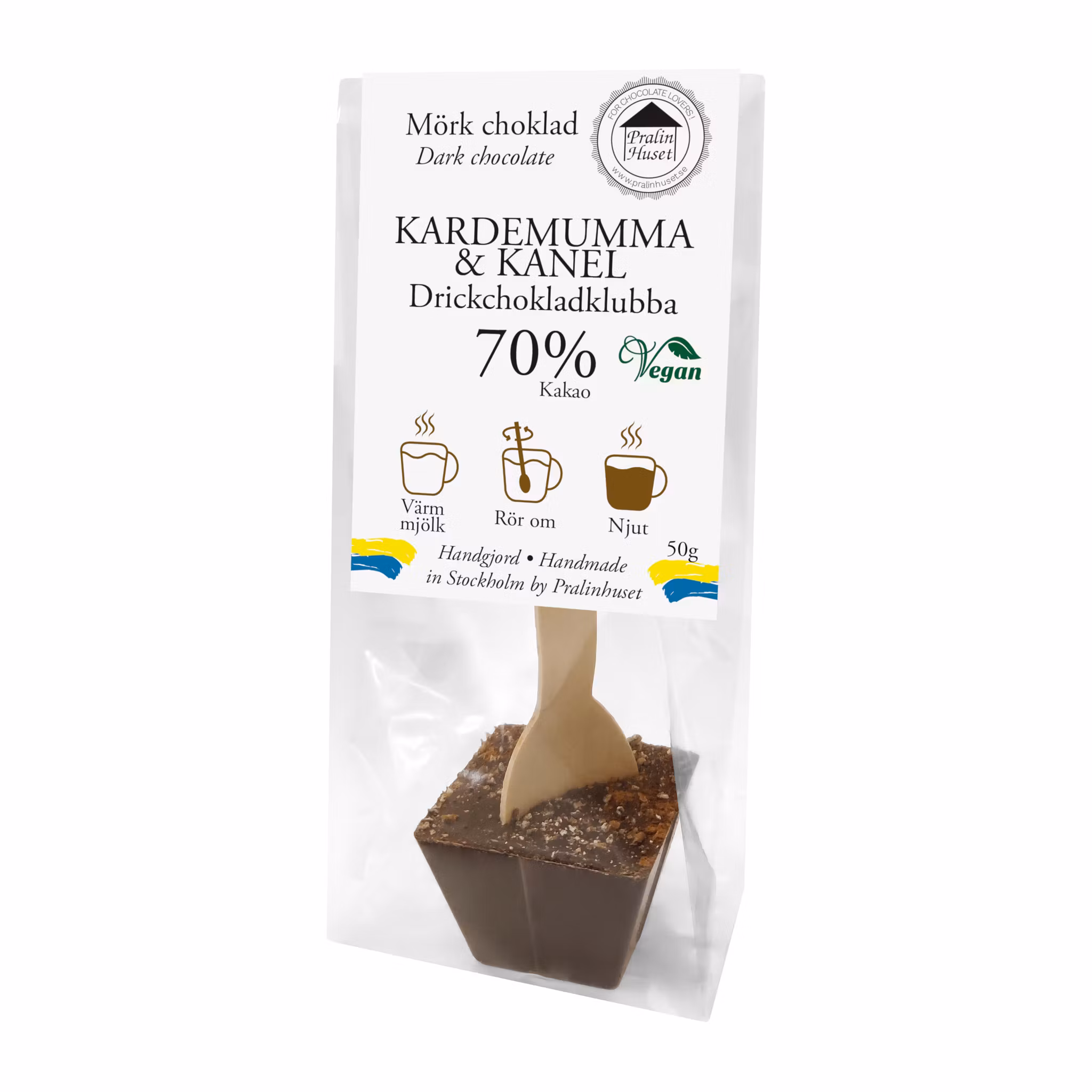 Pralinhuset - Drickchoklad - 70% Kakao - Kanel & Kardemumma