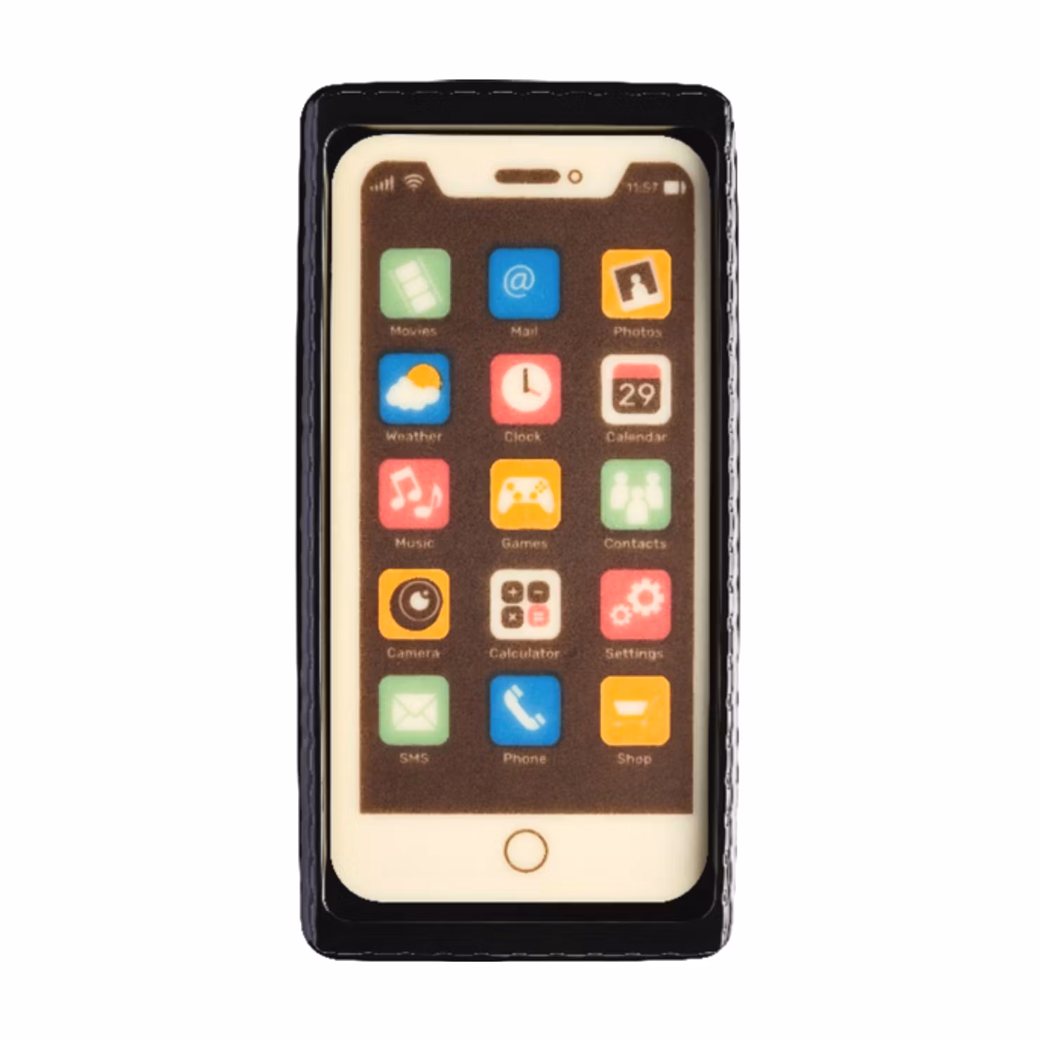 Chokladfigur - Mobiltelefon Vit - 40g