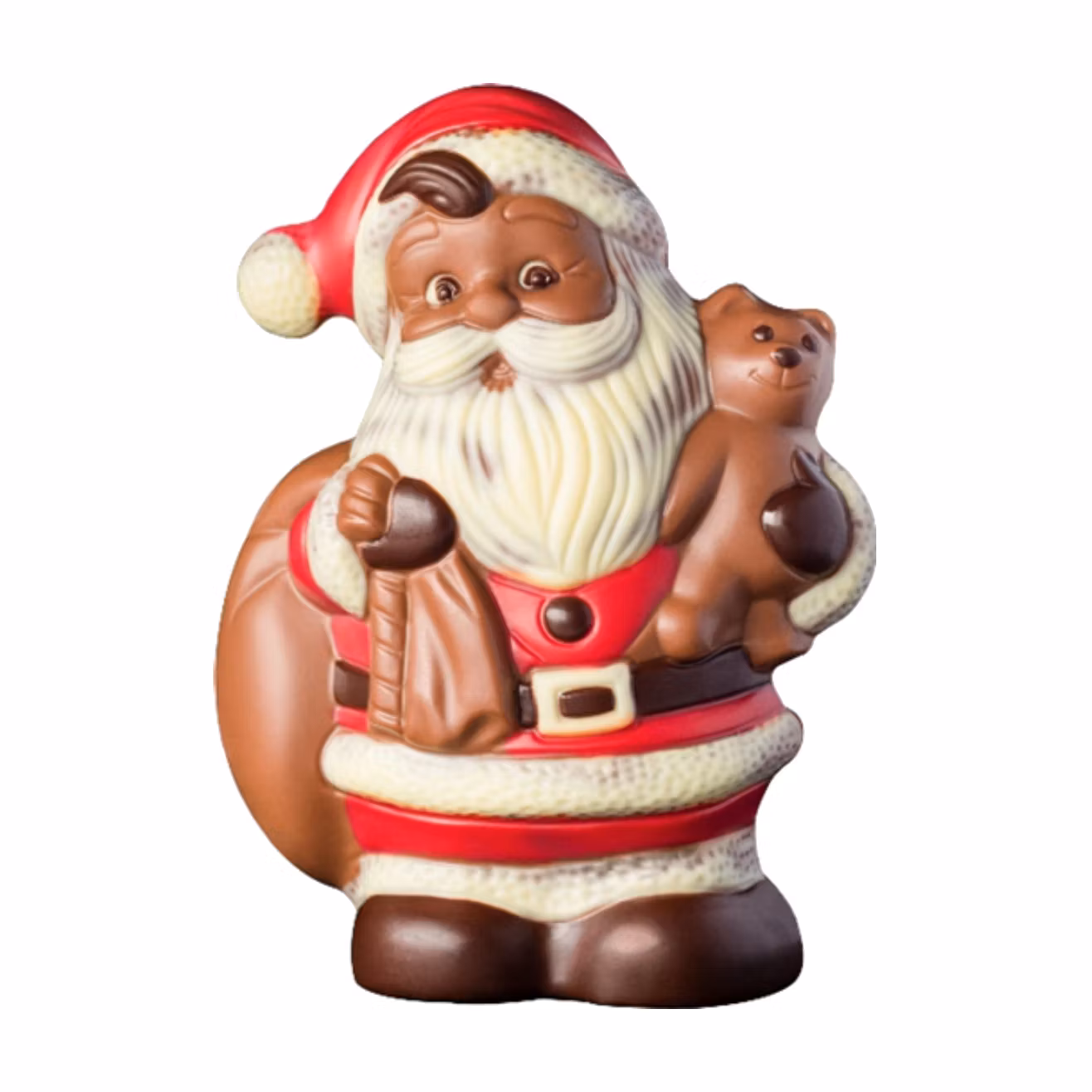 Chokladfigur - Santa with Teddy - 300g