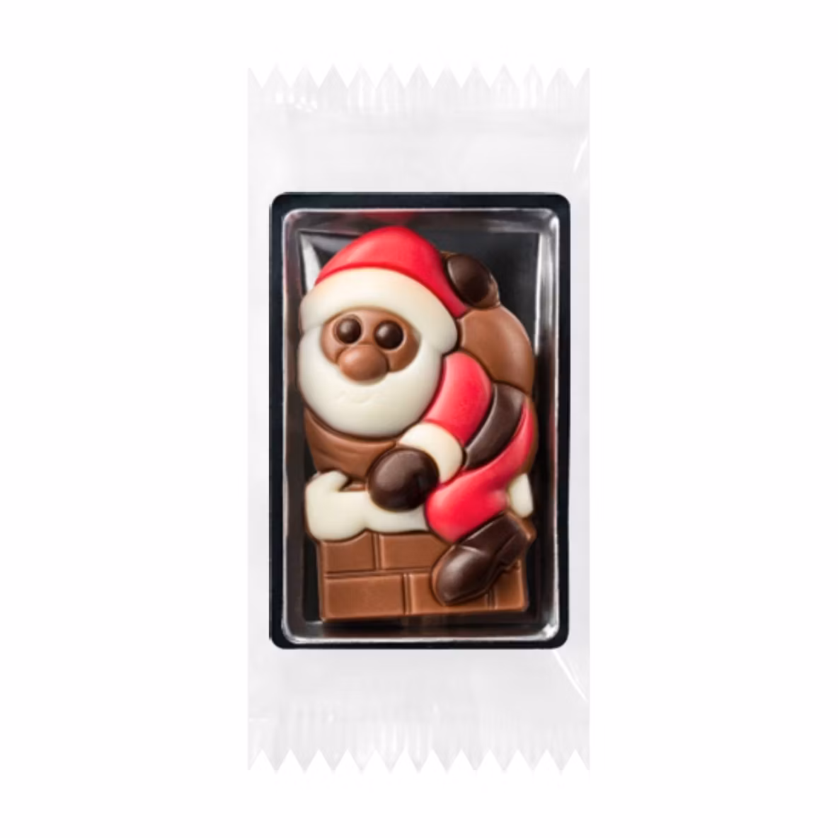 Julfigur - Tomte i Skorstenen - Mjölkchoklad