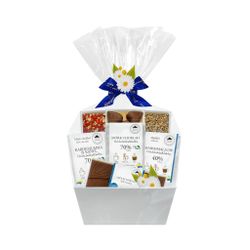 Pralinhuset - Vit Presentkorg - Mjölkfri