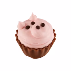 Pralin & Tryffel - Mr Pig Cupcake - Jordgubbsfondant