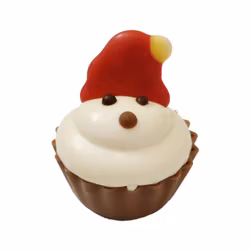 Julpralin - Santa Cup Cake - Salt Karamell & Vit Chokladkräm