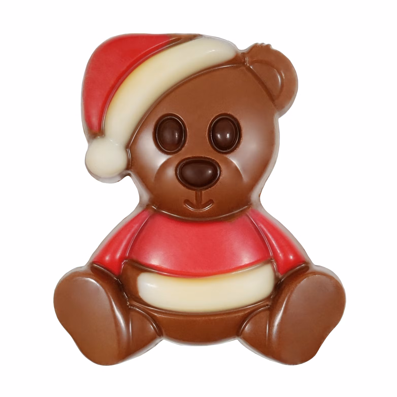 Julfigur - Röd Nallebjörn - Mjölkchoklad
