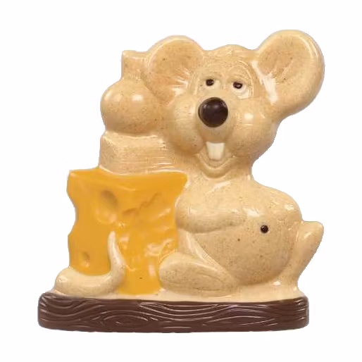 Chokladfigur - Mus med Ost - Vit Choklad - 125g