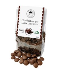 Pralinhuset - Chokladknappar - 70% Kakao - 100g