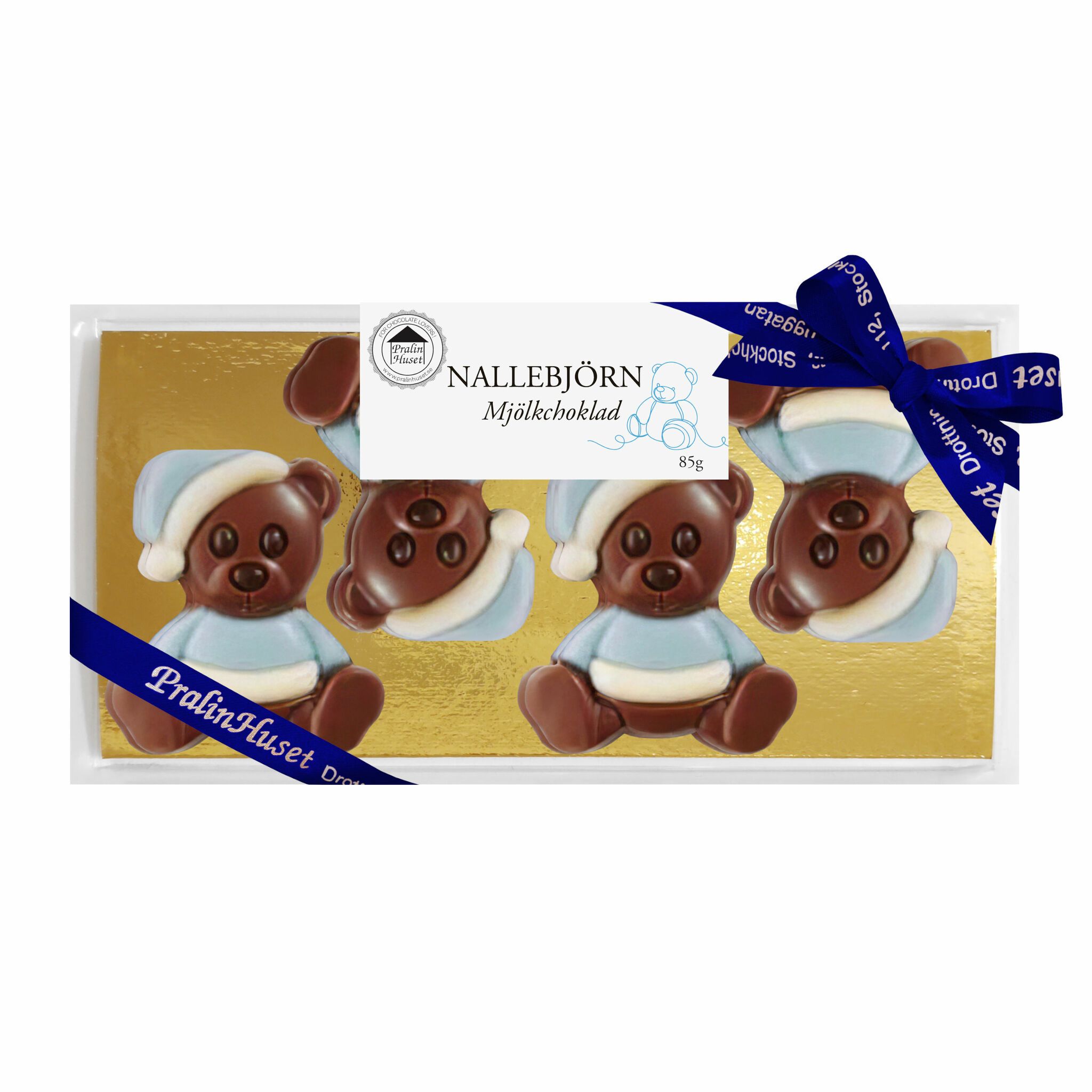 Pralinhuset Ask - Nallebjörn Blå - Mjölkchoklad