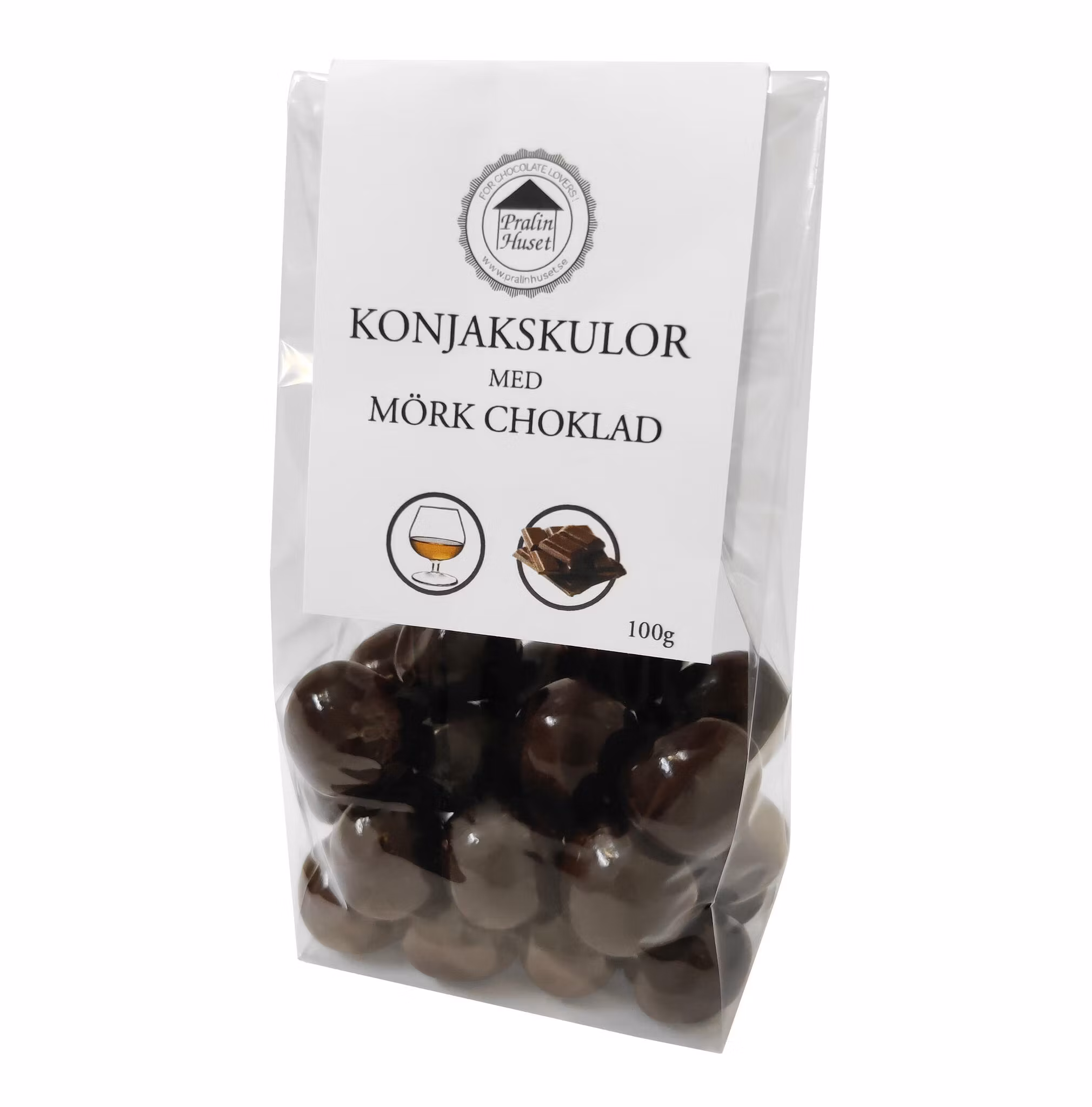 Pralinhuset - Konjakskulor & Mörk Choklad - 100g