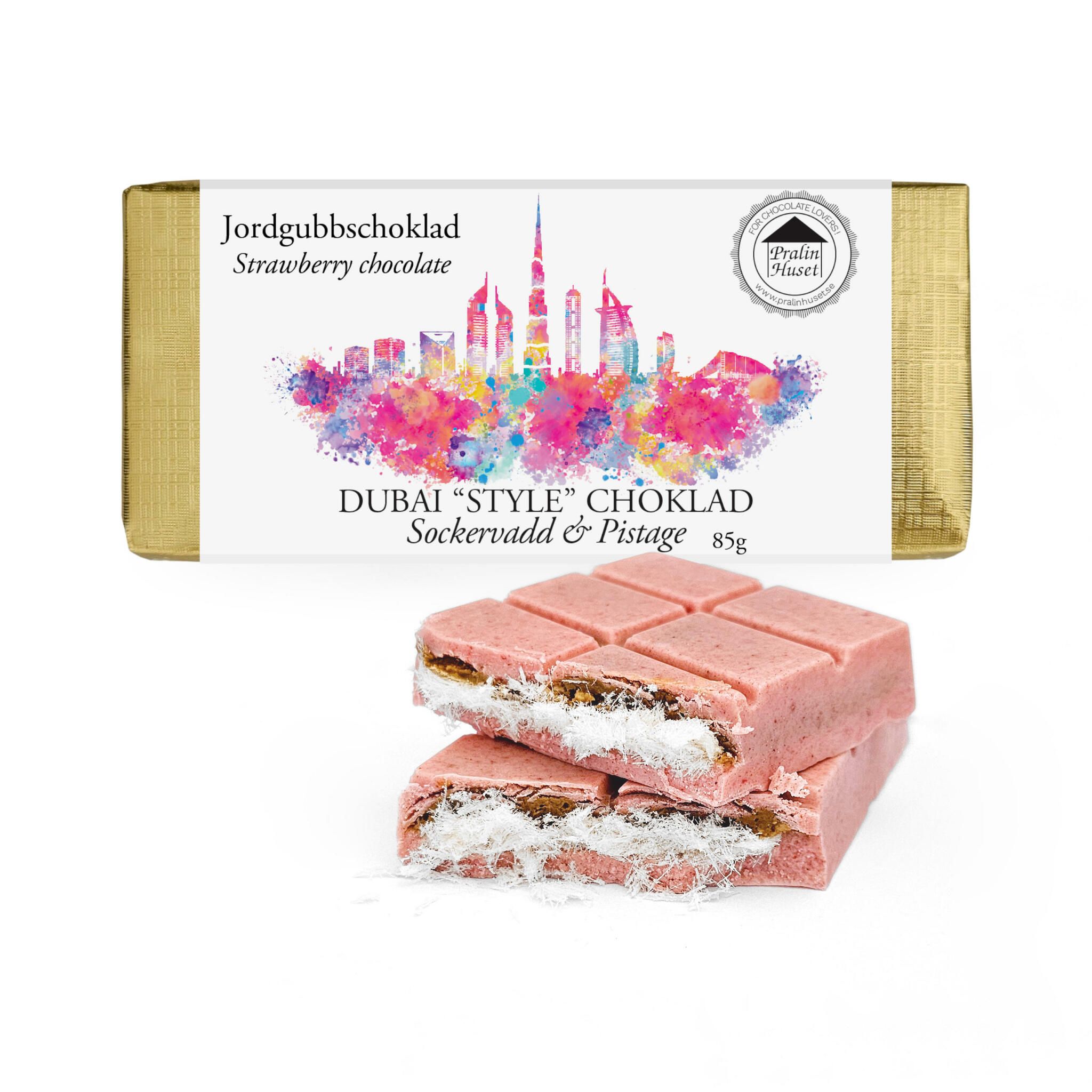 Chokladkaka - Dubai ’Style’ Chokladkaka - Jordgubb, Sockervadd & Pistage