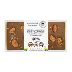 Pralinhuset - 40% Kakao - Brända Mandlar & Salt Karamell