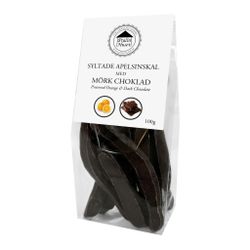 Pralinhuset - Syltade Apelsinskal Med Mörk Choklad - 100g