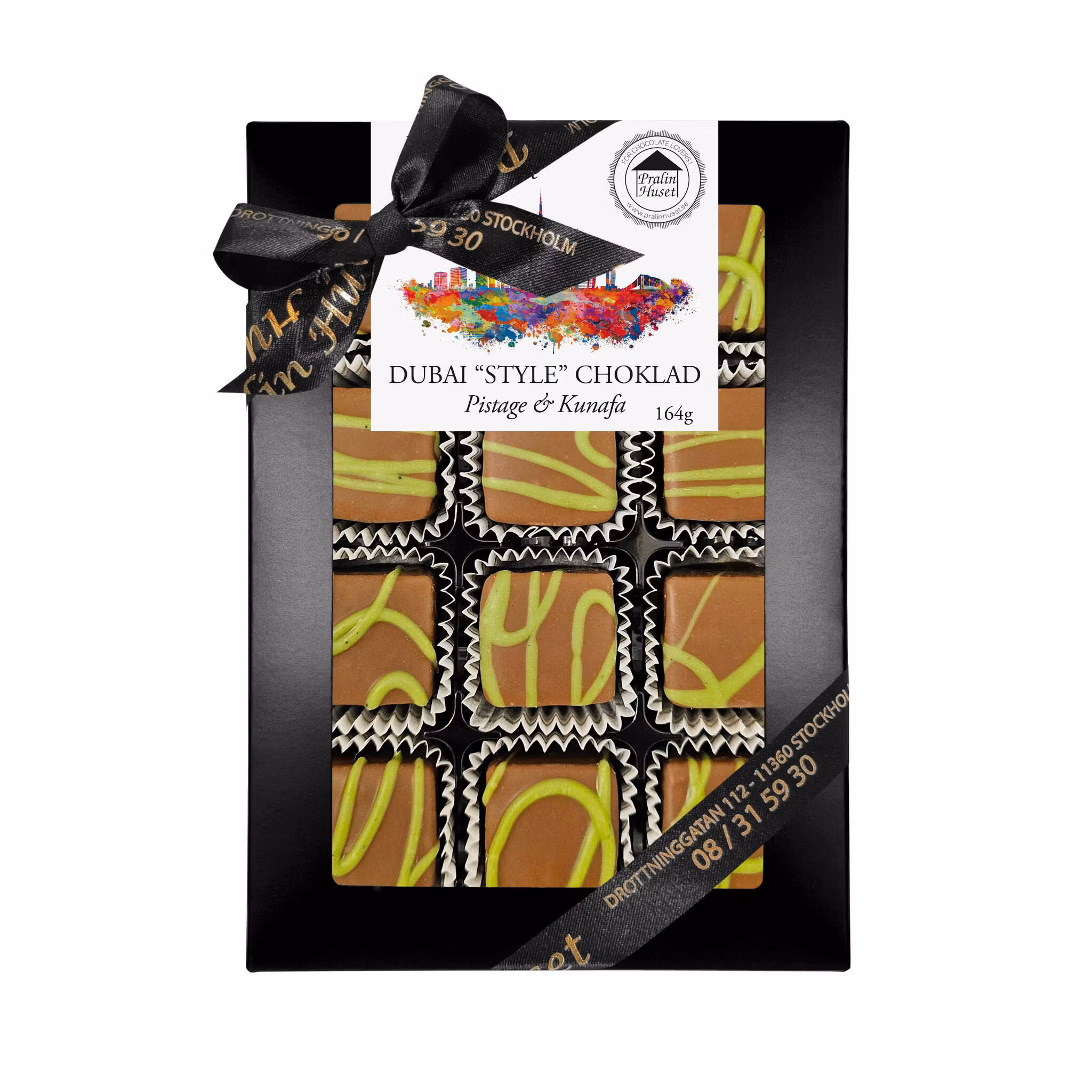Pralinhuset - Dubai Choklad Ask - 12 Bitar