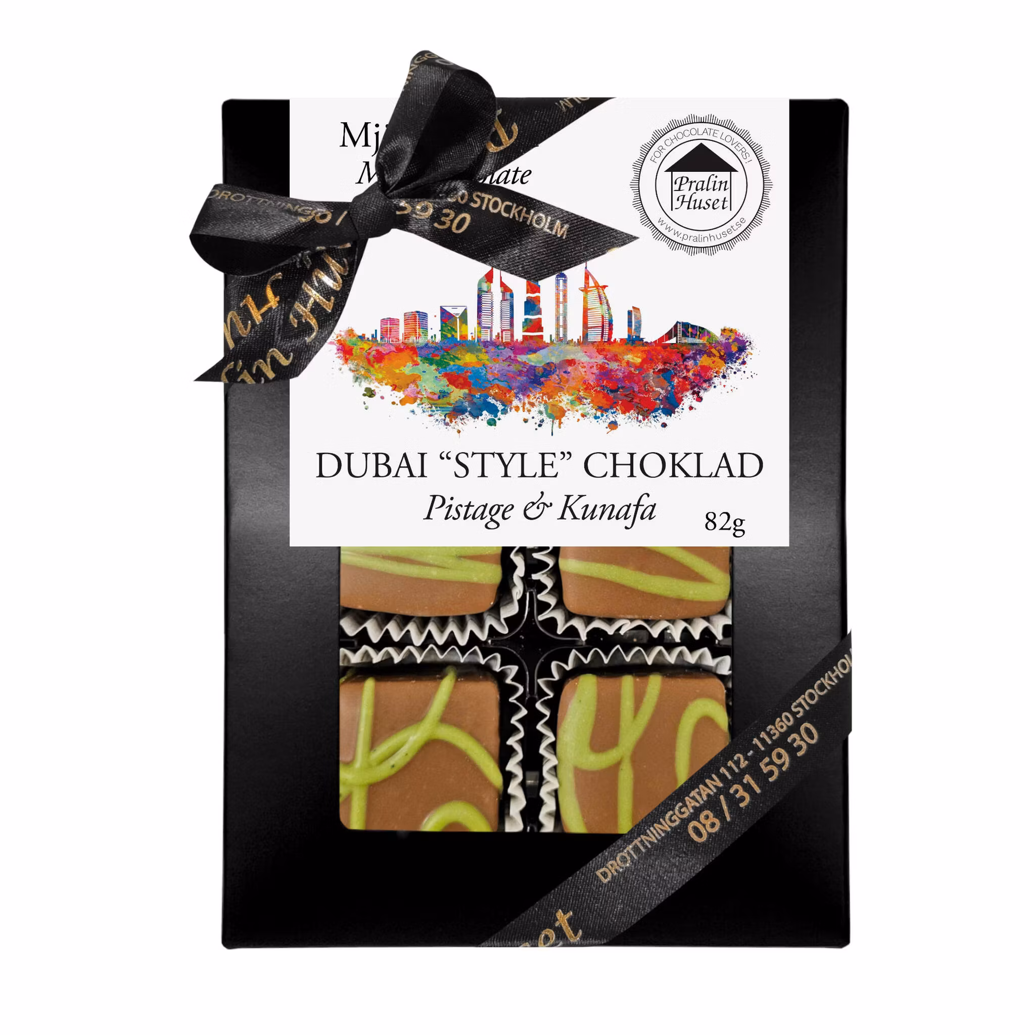 Pralinhuset - Dubai Choklad Ask - 6 Bitar
