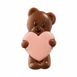 Chokladfigur - Teddybear Rosa - Mjölkchoklad