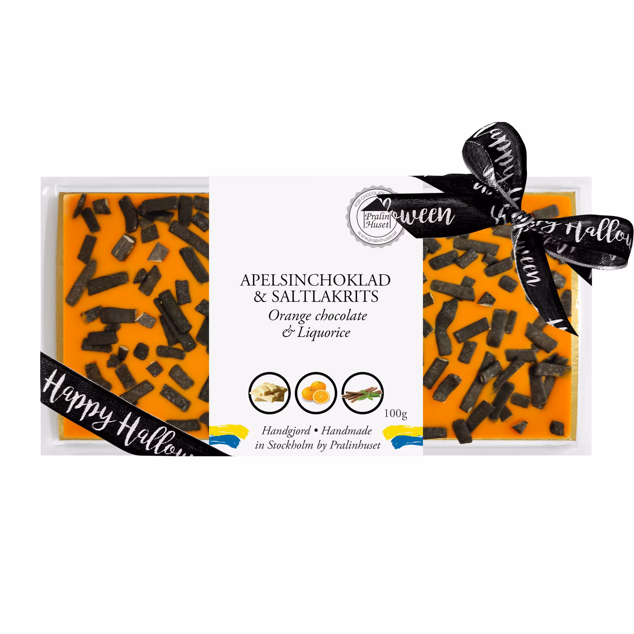 Pralinhuset - Apelsinchoklad Saltlakrits - Halloween