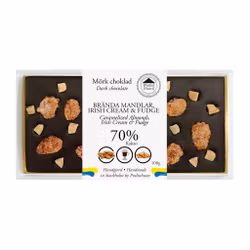 Pralinhuset - 70% Kakao - Brända Mandlar, Irish Cream & Fudge