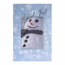 Julkort - Snögubbe
